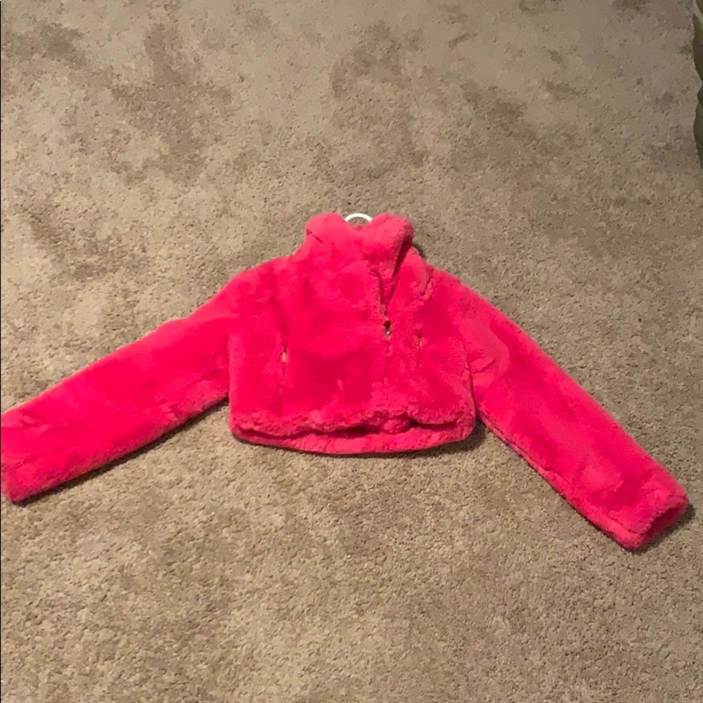 KENZO false fur coat